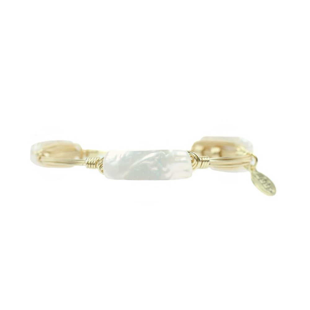 Bourbon and Boweties Pearl Bangle Bracelet
